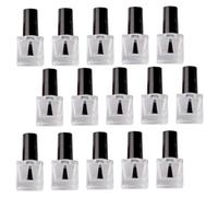 FIXOSHEE Lot De 20 Flacons De Vernis à Ongles 8ml Carrés Bouchon Et Pinceau, Bouteilles Vides Étanches Pour Nail Art Diy, Accessoires Portables Pour Usage Professionnel Et Personnel