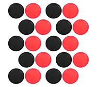 FIXOSHEE Lot de 20 Palets de Hockey sur Air 64mm Noir et Rouge pour Entraînement et Jeu sur Table de Hockey, Accessoires D’équipement Silencieux Polyvalents pour Adultes et Garçon