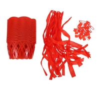 FIXOSHEE Lot de 20 Paniers à Œufs en Plastique Rouge Grand Format avec Filet Ventilé et Fermeture à Clip Paquet de Conservation Réutilisable pour Fruits de Mer et Légumes Frais Commerce