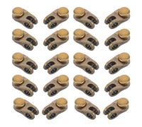 FIXOSHEE Lot de 20 sets de Crochets Métalliques pour Lacets de Chaussures de Randonnée ’Escalade Boucles en Alliage Couleur Cuivre Ancienne Accessoires de Réparation Robustes pour Bottes