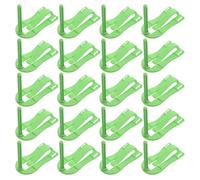 FIXOSHEE Lot de 20 Supports pour Mangeoires de Cages à Oiseaux Verts Clips pour Fruits et Légumes Perchoirs Pratiques et Antidérapants Accessoires D’Alimentation pour Perroquets et