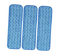 FIXOSHEE Lot de 3 Lingettes de Rechange pour Balai en Fibres 45x14 Cm, Lavables en Machine, Utilisables à Sec ou Humide, pour Nettoyage Maison Sols Carrelage Parquet Stratifié, Accessoire