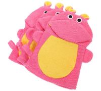 FIXOSHEE Lot De 3 Moufles De Bain Pour Bébé En Tissu Doux, Taille Garçon Et Filles, Exfoliation Douce, Pour Soin Quotidien Bain, Usage Bébé Et Tout-petits