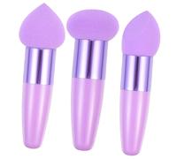 FIXOSHEE Lot De 3 Stylos Pinceaux De Beauté Polyvalents De Cœur Violet, Taille Compacte, Outil De Maquillage Sec Et Humide, Pour Femmes, Maquillage De Voyage