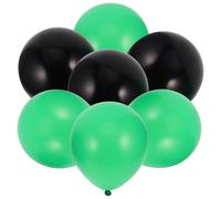 FIXOSHEE Lot de 30 Ballons de Fête en Latex 25 CM Verts et Noirs - Kit Décoratif pour Anniversaire Mariage et Célébrations - Ensemble 20 Ballons Noirs 10 Verts Résistant et Facile à