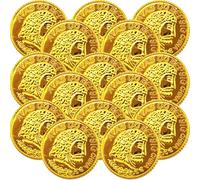 FIXOSHEE Lot de 300 Pièces de Monnaie en Plastique Doré pour Jeu de Société Accessoires de Pirate Récompenses Scolaires Décorations de Fête Légères et Solide Taille Standard Usage en