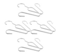 FIXOSHEE Lot de 4 Cintres à Chaussures en Acier Inoxydable Support Suspendu à Double Crochet Organisateur Mural pour Placard Séchoir à Chaussures Robuste pour Maison et Buanderie