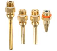FIXOSHEE Lot de 4 Embouts Longs en Cuivre pour Pistolet à Colle Buses de Pulvérisation Anti-Fuite de 20X70Mm 20X50Mm 30X50Mm et 3Cm Coniques Accessoires pour Couleur Aléatoire