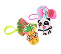 FIXOSHEE Lot de 4 Housses en Silicone pour Bouteille 30 Ml Étui Porte-Main Cartoon Manchon Flexible et Léger Porte-Bouteille Pratique pour Voyage et Activités Extérieures