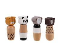 FIXOSHEE Lot de 4 Jouets Montessori à Vis pour Motricité Fine, Animaux en Bois, Jouets D’éveil Sensoriel et Éducatif pour Tout-Petits, Matériel de Manipulation pour Maternelle