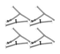 FIXOSHEE Lot de 4 Jugulaires Réglables de Y pour Casque de Chantier, Sangle Résistante et Confortable, Mentonnière Compatible Casque Vélo, Skateboard et Hockey, Accessoire Sécurité Tête