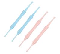 FIXOSHEE Lot de 4 -Oreilles à Double Embout Spiralé Outils Multifonctionnels pour Extraction du Cérumen Plastique Solide Couleurs Aléatoires Kit de Nettoyage des Couleur Aléatoire