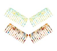 FIXOSHEE Lot De 4 Peignes Pour Femmes Peigne À Dents Larges Français À Dents Standard Démêlant En Acétate À Larges Pour Perruques