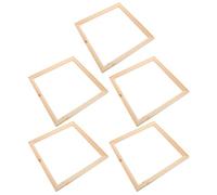 FIXOSHEE Lot de 5 Cadres Photo Vides en Bois Massif de Pin Sylvestre Format 30X30 CM Cadres en Bois pour Tableaux Décoration Intérieure