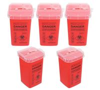 FIXOSHEE Lot De 5 Conteneurs Pour Déchets Poubelles Pour Objets Tranchants Conteneurs Pour L'Élimination Des Déchets Poubelles Pour L'Élimination Des Aiguilles