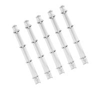 FIXOSHEE Lot De 5 Mécanismes De Liaison Métalliques à 4 Trous A4, Classeur à Anneaux Intelligents en Métal Argenté, Kit De Remplacement pour Organisation De Documents Scolaire Et Bureau