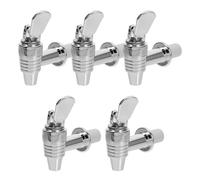 FIXOSHEE Lot de 5 Robinets de Rechange pour Distributeur de Boissons Bec Verseur à Levier en Plastique Compatible Carafe et Seau D’Eau Débit pour Fontaine à Eau Accessoire Pratique