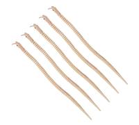 FIXOSHEE Lot de 5 Serpents Factices en Bois Brut 30 CM Serpent Farceur Articulé Flexible Sensoriel Anti-Stress et Accessoire Photo pour Garçon et Filles Décoration Halloween et Jeux