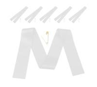 FIXOSHEE Lot de 6 Ceintures Blanches en Tissu pour Enterrement de Vie de Jeune Fille, Accessoire Polyvalent et Décoration Photo pour Fêtes de Graduation et Célibataires