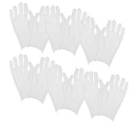 FIXOSHEE Lot de 6 Paires de Moufles en Coton Blanc Xl pour Hommes Fins et Respirants Adaptés à L’Inspection de Bijoux Manipulation de Pièces de Monnaie Moufles de Travail Sécurisés et