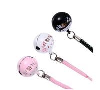 FIXOSHEE Lot De 6 Pendentifs Porte-clés Chat Maneki-neko En Cuivre Cloche, Décoration Suspendue 6 Pcs Pour Téléphone Portable, Paquet, Amulette, Présent Chanceux