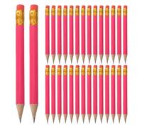 FIXOSHEE Lot de 72 Mini-Crayons Hb Roses avec Gomme Intégrée 10 CM Bois Robuste Crayons Courts pour École Dessin et Présents Scolaires pour Voyages et Activités Créatives