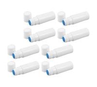 FIXOSHEE Lot de 8 Flacons Applicateurs à Embout Éponge 30 Ml Plastique Transparent Bouchon Blanc Flacons Doseurs Rechargeables pour Huiles Essentielles Soins Peau Loisirs Créatifs et