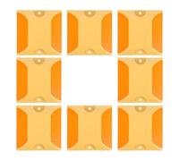 FIXOSHEE Lot de 8 Réflecteurs Routiers en Abs pour Allée, Balises Réfléchissantes Faciles à Installer, Marqueurs de Route Polyvalents pour Sécurité sur Routes et Autoroutes