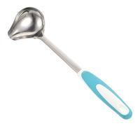 FIXOSHEE Louche à Sauce en Acier Inoxydable Poli la Main Bec Verseur, Petite Cuillère Pratique pour Verser la Sauce et Assaisonner à Table