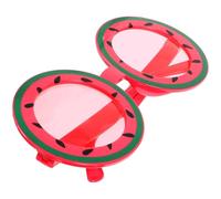 FIXOSHEE Lunettes de Fête Amusantes Pastèque Accessoire Photo Décoratif Rond 1 Pièce Usage Extérieur Plage Carnaval Lunettes Colorées Originales pour Soirées Festives
