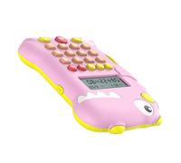 FIXOSHEE Machine D'éducation Précoce Intelligente De Dinosaure pour Garçon Et Filles, Petite Calculatrice Rose, Jouet Éducatif Mathématique, Apprentissage Scolaire, Jeu De Mathématiques pour Voyages