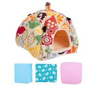 FIXOSHEE Maison pour Animaux de Compagnie Nid Chaud pour Hamster Moyenne Taille en Tissu Doux et Isolant Confortable Nid de Couchage pour Petits Animaux Adapté aux Cages et Espaces