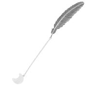 FIXOSHEE Marque-page Métal Plume avec Pendentif Cristal Naturel Blanc Ornement Décoratif et Délicat pour Lecteurs pour Anniversaires et Usage Quotidien