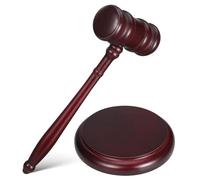 FIXOSHEE Marteau de Aux Enchères Bois avec Bloc Sonore Set Traditionnel pour Juges et Droit Fête des Pères et Authentique