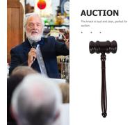 FIXOSHEE Marteau de Juge Bois Massif Maillet de Tribunal Outil de Travail Bois pour Enchères Cadeau pour Avocat et Étudiant Droit