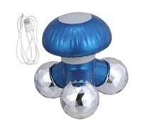 FIXOSHEE Masseur Corporel Rechargeable USB de Champignon Bleu, Appareil Massage Portable 3 Pieds, Stimulation Vibrante pour Dos, Cou et Thérapie Corporelle, Détente à Domicile et Voyage