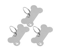 FIXOSHEE Médaille pour Chien Acier Inoxydable Résistante à Usure Pendentif Os Gravé Personnalisé Lot de Plaques Identification pour Chiots et Chats Décoration et Antidéformation