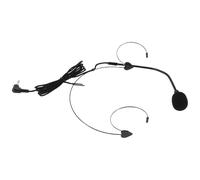 FIXOSHEE Micro-Casque Microphone à Condensateur Filaire avec Prise Jack 3,5 Mm, Casque Micro Flexible Noir, Accessoire Audio pour Enseignants, Guides Touristiques et Cours de Fitness,