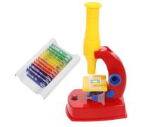 FIXOSHEE Microscope Éducatif Garçon Fille DIY avec Éclairage LED Scientifique Flexible pour Garçons et Filles Kit Observation Optique avec Lames Préparées