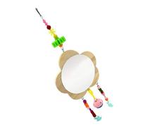 FIXOSHEE Miroir Forme De Poulet Suspendu Jouet pour Animaux De Compagnie Miroir pour Cage