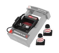 FIXOSHEE Modèle Station Essence Simulation Réaliste avec Compteur et Écran Digital pour Garçon Fille Jeu Éducatif Autonome Accessoire Miniature pour Maison et Bureau