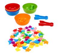 FIXOSHEE Montessori des Couleurs TPE Set Éducatif avec Animaux Marins Sensoriel pour Apprentissage Préscolaire et Motricité Fine des Tout Petits