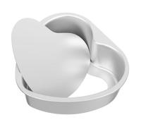 FIXOSHEE Moule à Gâteau Forme Cœur Alliage Aluminium Résistant Haute Température avec Fond Amovible pour Cuisson Pâtisserie DIY