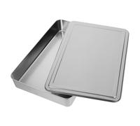 FIXOSHEE Moule à Pâtisserie en Acier Inoxydable 43X28X6 CM Couvercle Hermétique, Plat Polyvalent pour Cuisson de Brownies, Gâteaux et Usage en Fêtes