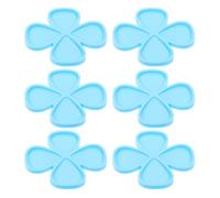 FIXOSHEE Moule en Silicone Bleu 6 Pcs pour Médiators de Guitare Diy, Flexible, Réutilisable et Multi-usages, Moules Artisanaux Soi-même pour Création de Médiators Uniques