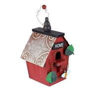 FIXOSHEE Nichoir Suspendu Bois Style Campagne Décoration Créative pour Jardin et Intérieur Léger et Facile à Accrocher Cadeau pour Amis et Famille