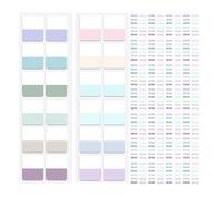 FIXOSHEE Onglets D’index Adhésifs Multicolores 480 Pcs pour Cahiers, Classeurs et Agendas - Onglets D’écriture en Papier pour Organisation Scolaire et Bureau