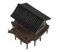 FIXOSHEE Ornement de Paysage Pavillon Chinois Miniature en Résine 5,7 X 6 X 6 Cm, Modèle Décoratif pour Aquarium, Jardin Zen et Bureau, Décoration de Table, Figurine D’Architecture