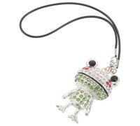 FIXOSHEE Ornement de Voiture Grenouille Pendentif Doré à Cristaux Décoration Intérieure de Rétroviseur Arrière Facile à Suspendre pour Amateurs de Grenouilles
