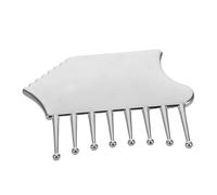 FIXOSHEE Outil Gua Sha Métal Zinc pour Massage Visage Cou Chevelu et Corps Peigne Sculptant Compact et Portable pour des Bras et Jambes